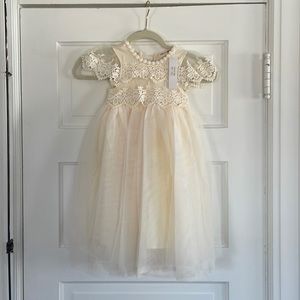 Mae li rose beholden cream dress size 4/5